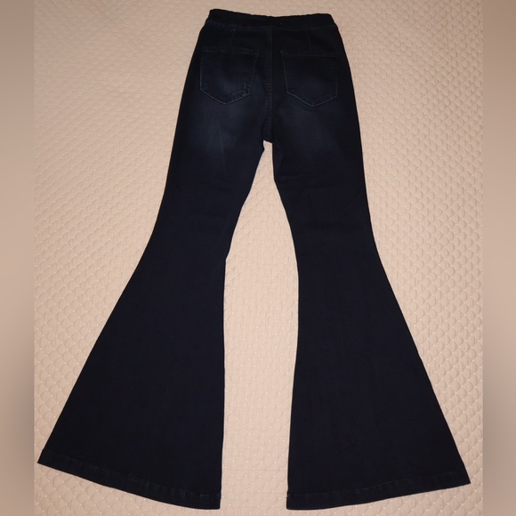 KanCan High-Rise Women's Dark Blue Flare Jeans - Picture 4 of 6